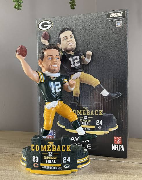 Aaron Rodgers Green Bay Packers comeback Bobblehead Forever product image 2