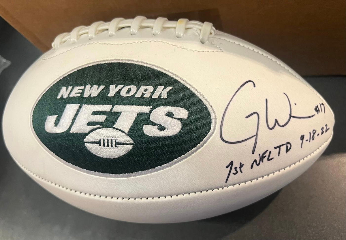 Garrett Wilson New York Jets Autographed Football with COA product image 1