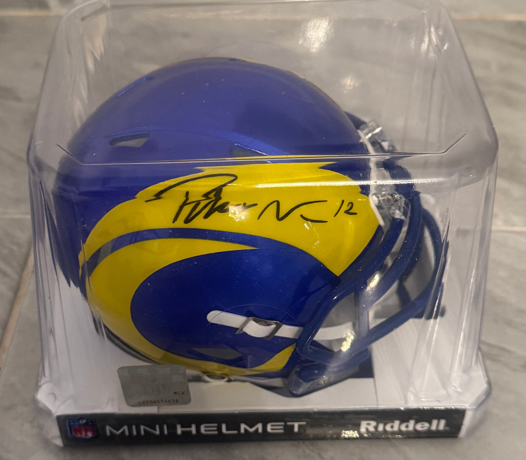 Puka Nacua Autographed Los Angeles Rams Mini Helmet with COA product image 4