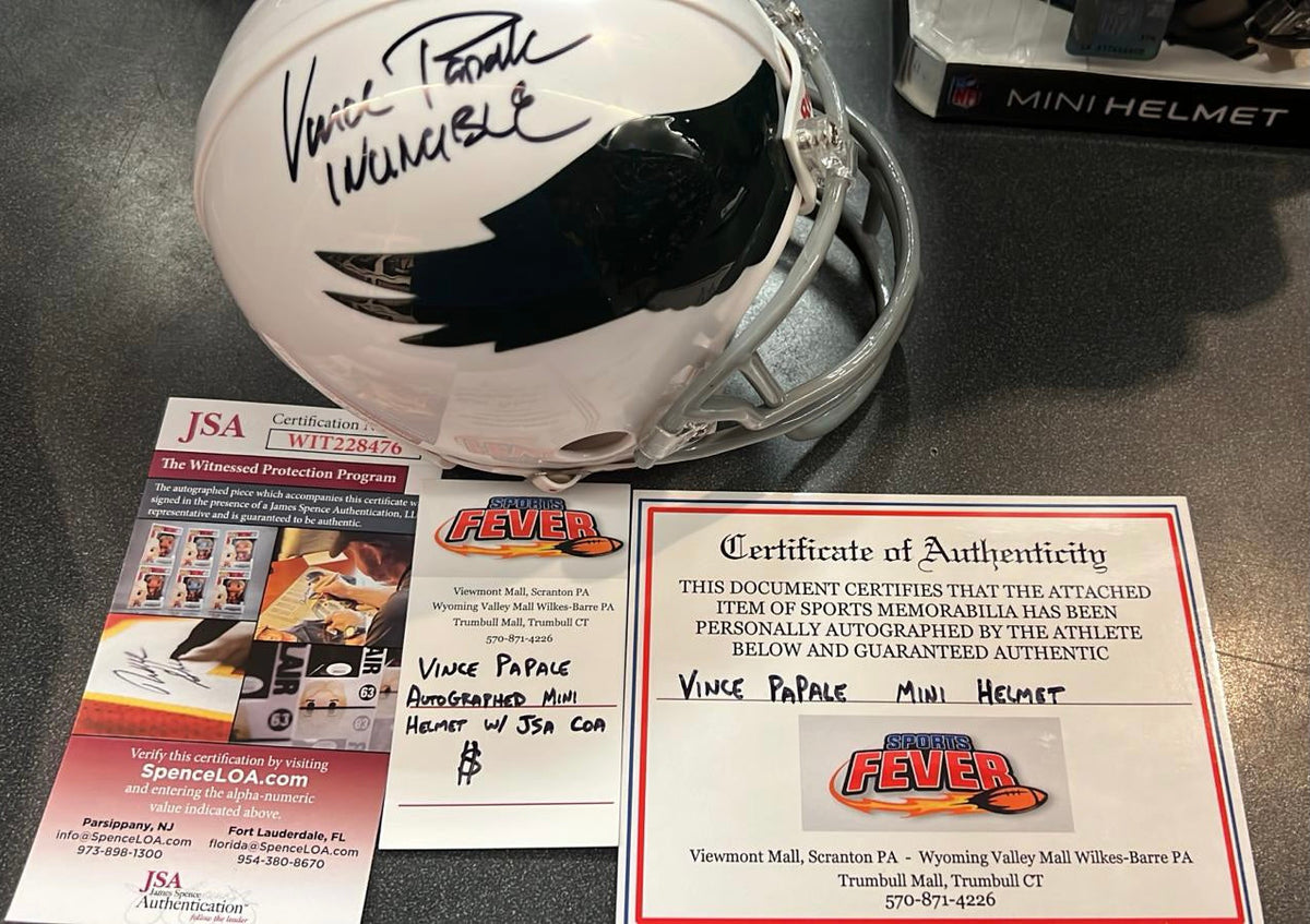 Vince Papale Autographed Philadelphia Eagles Mini Helmet product image 1