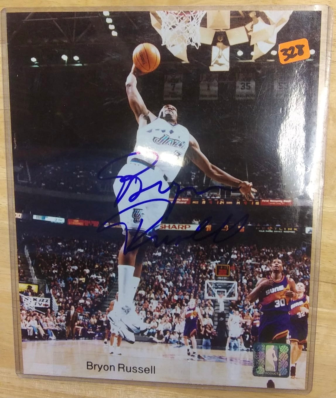 Bryon Russell Utah Jazz Autographed 8x10 photo with COA product image 1