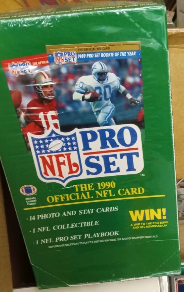 1990 Pro Set Football wax box 36 packs product image 1