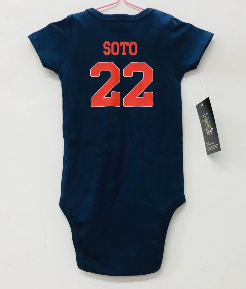 Juan Soto New York Mets baby onesie creeper snap suit b/t product image 1