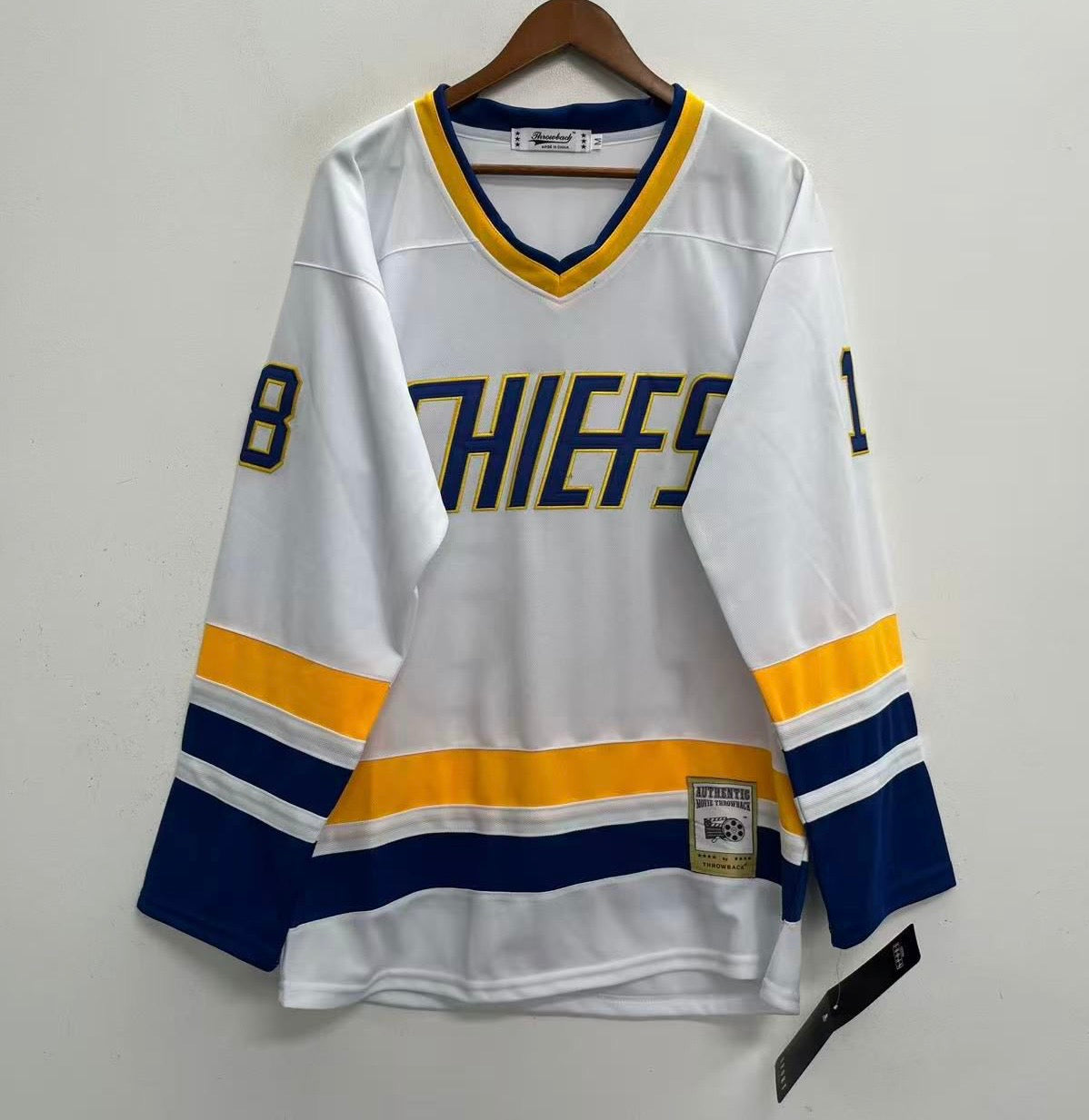 Jack Hanson #16 Charlestown Chiefs Slapshot 1977 Movie white product image 2