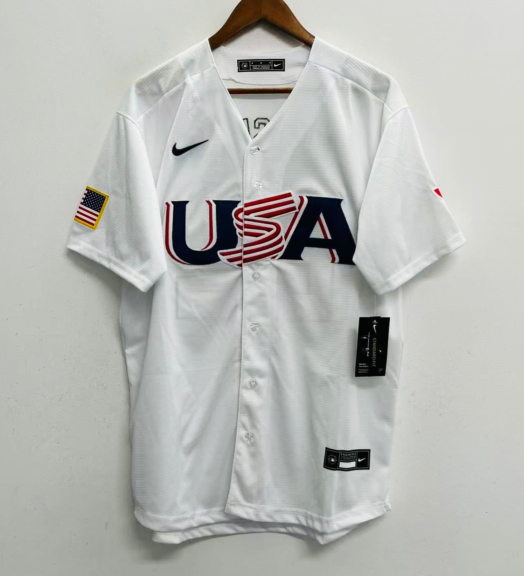 Clayton Kershaw Team USA Baseball Jersey Nike white product image 3