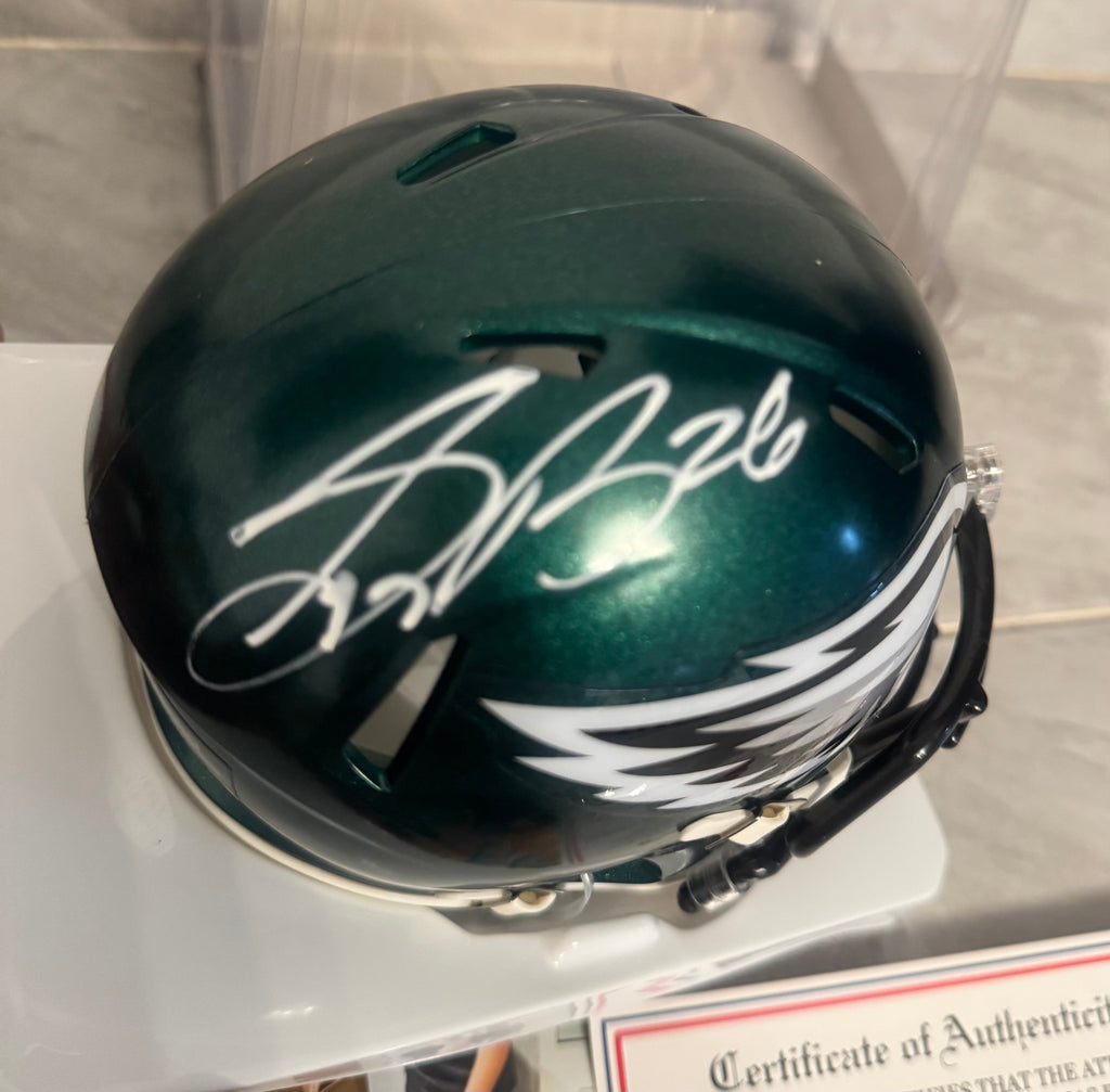Saquon Barkley Autographed Philadelphia Eagles Mini Helmet product image 2