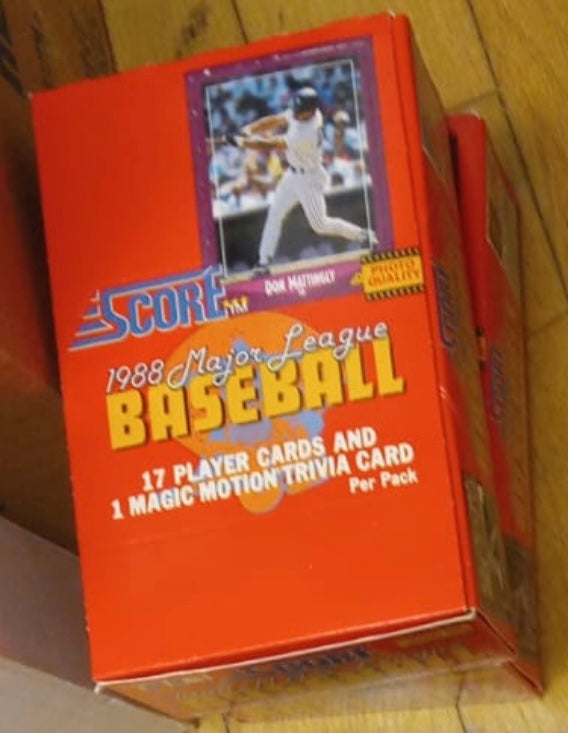 1988 Score baseball wax box 36 packs product image 1