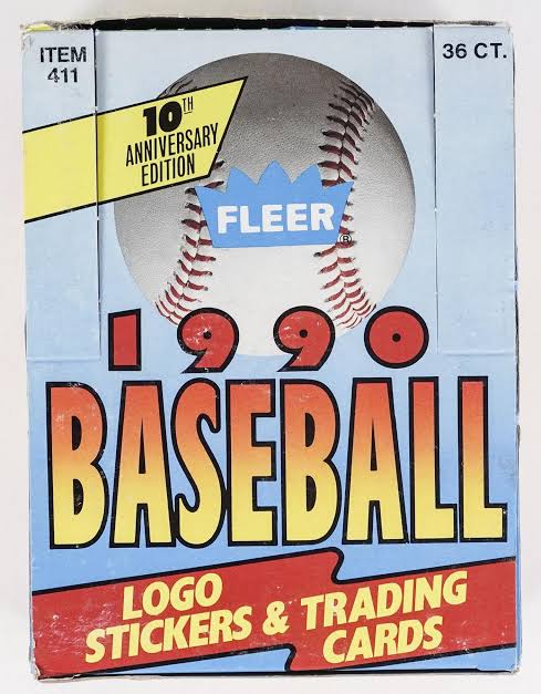 1990 Fleer Baseball wax box 36 packs product image 2