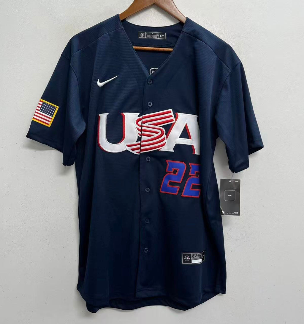 Clayton Kershaw Team USA Baseball Jersey Nike blue product image 3