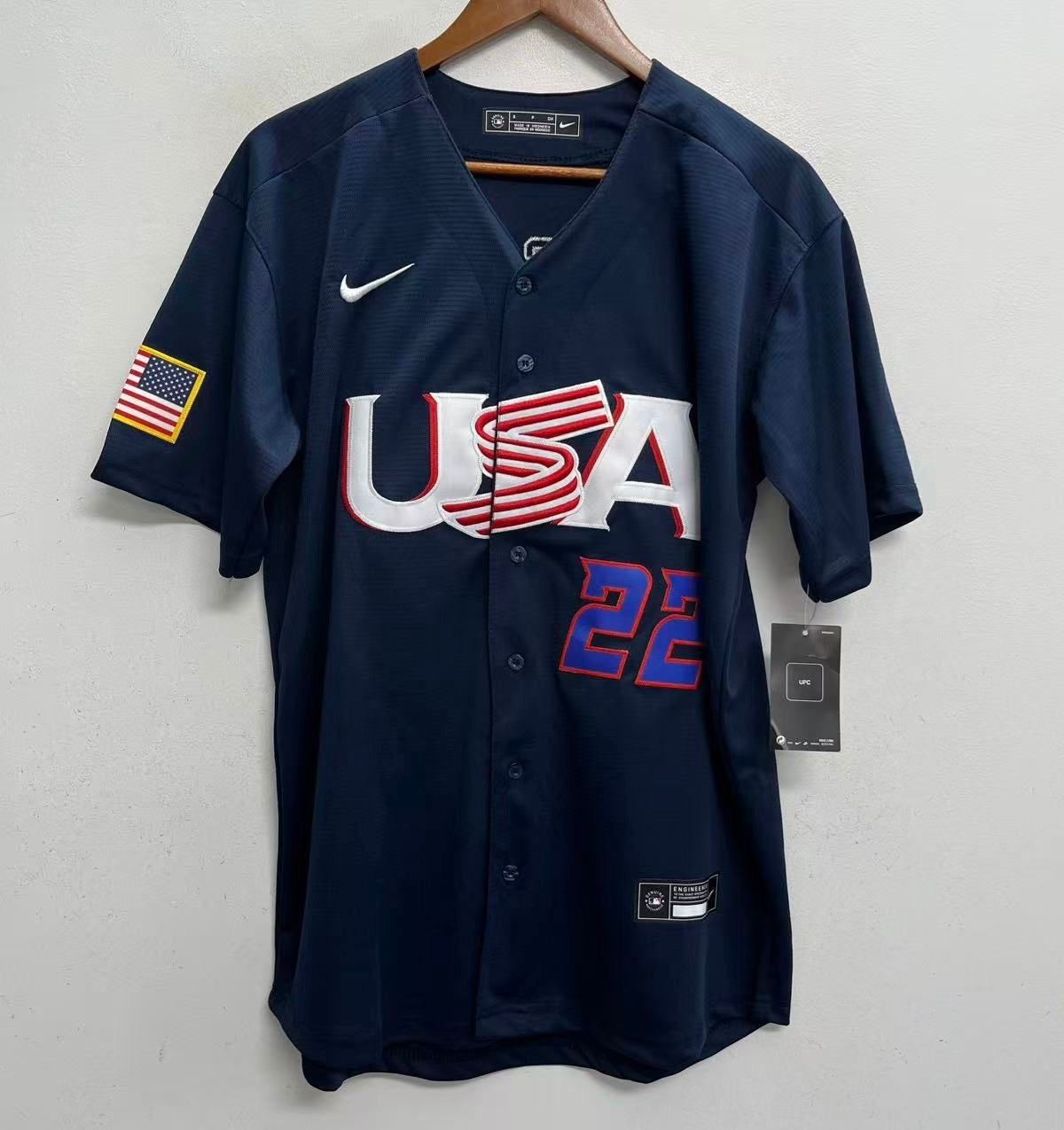 Clayton Kershaw Team USA Baseball Jersey Nike blue product image 3