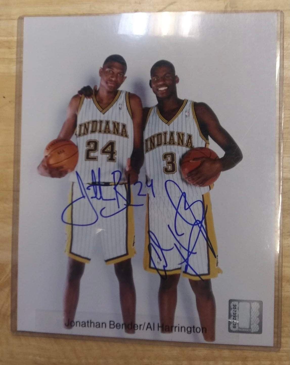 Jonathan Bender & Al Harrington Indiana Pacers Autographed product image 1