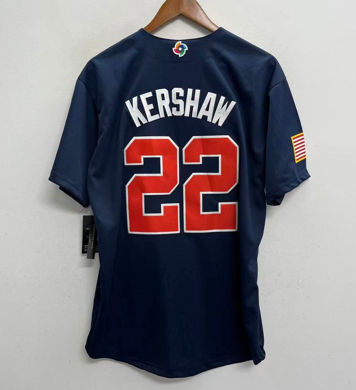 Clayton Kershaw Team USA Baseball Jersey Nike blue product image 2