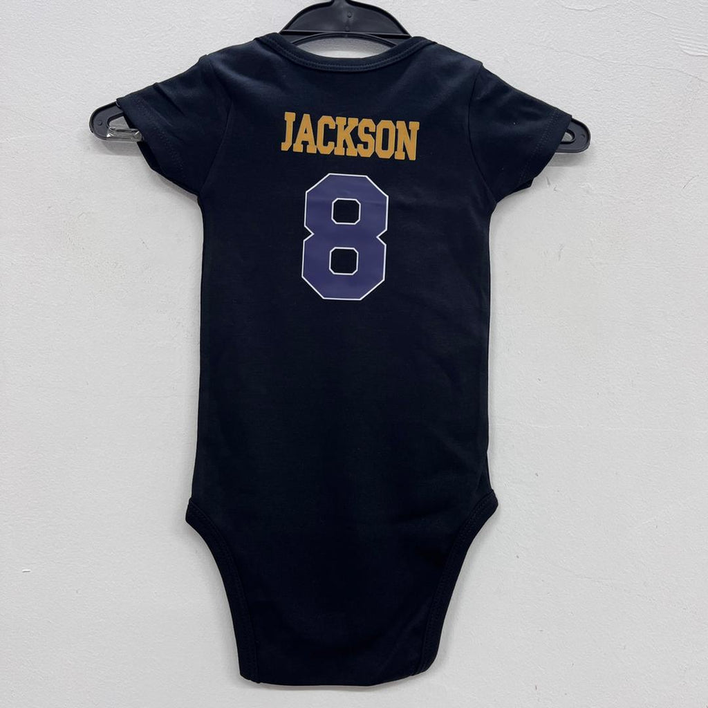 Lamar Jackson Baltimore Ravens baby onesie creeper snap product image 1