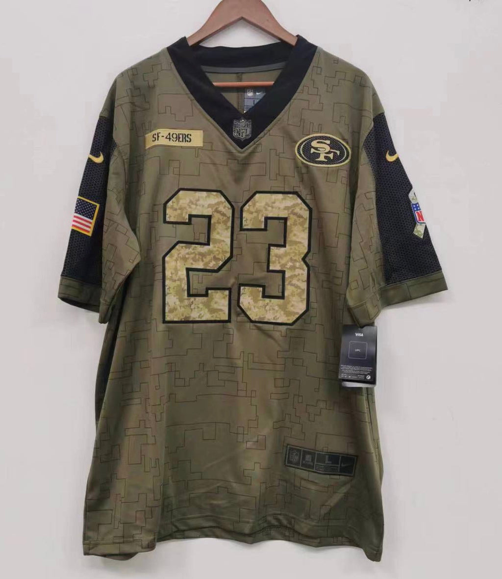 Christian McCaffrey San Francisco 49ers military salute to product image 2