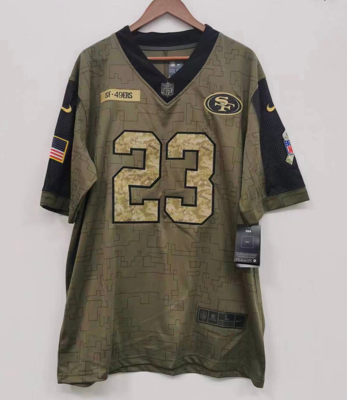 Christian McCaffrey San Francisco 49ers military salute to product image 2