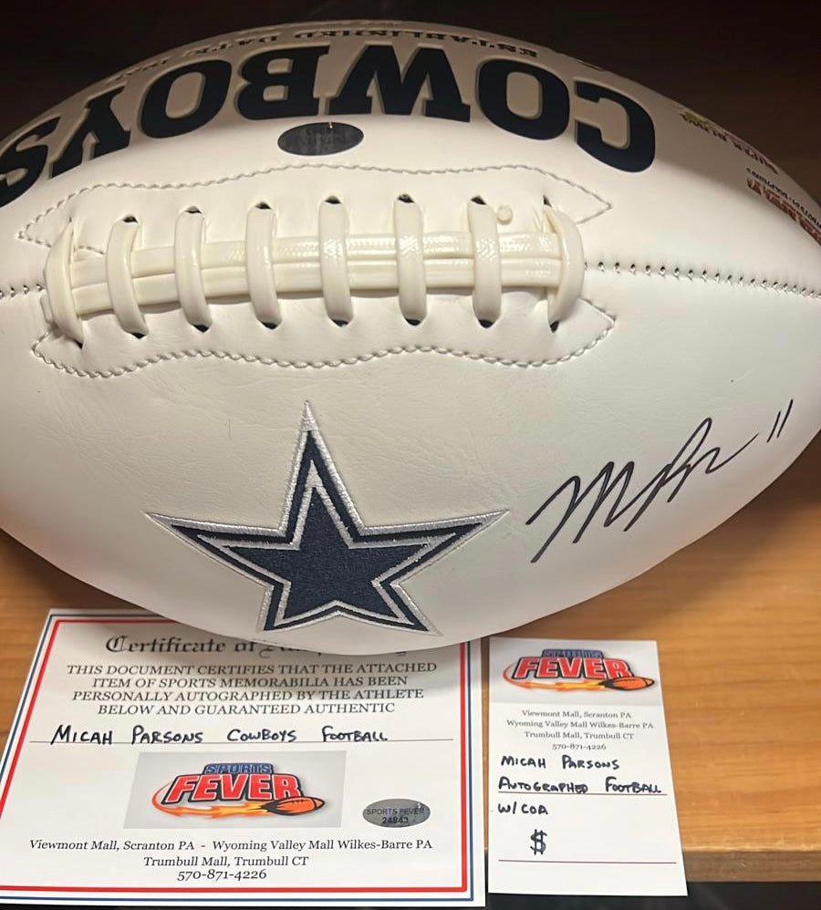 Micah Parsons Autographed Dallas Cowboys Football with COA product image 1