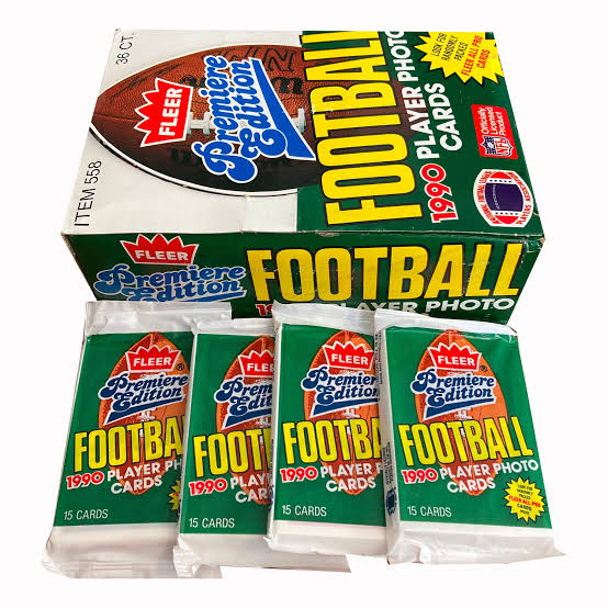 1990 Fleer Football wax box 36 packs product image 2