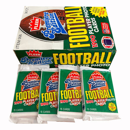 1990 Fleer Football wax box 36 packs product image 2