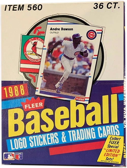 1988 Fleer baseball wax box 36 packs product image 2