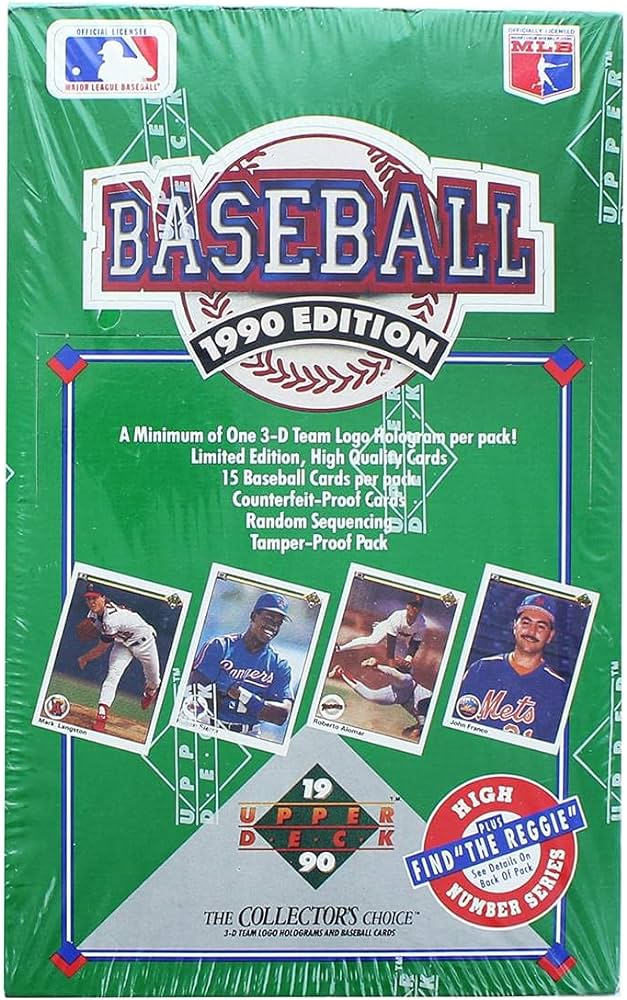 1990 Upper Deck baseball wax box 36 packs product image 1