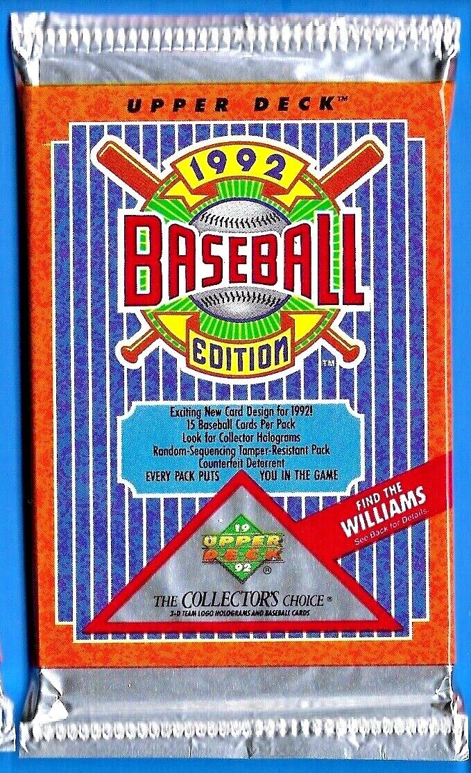 1992 Upper Deck baseball wax box 36 packs product image 2