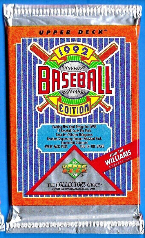 1992 Upper Deck baseball wax box 36 packs product image 2