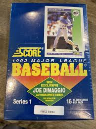 1992 ScoreSeries 1 baseball wax box 36 packs product image 1