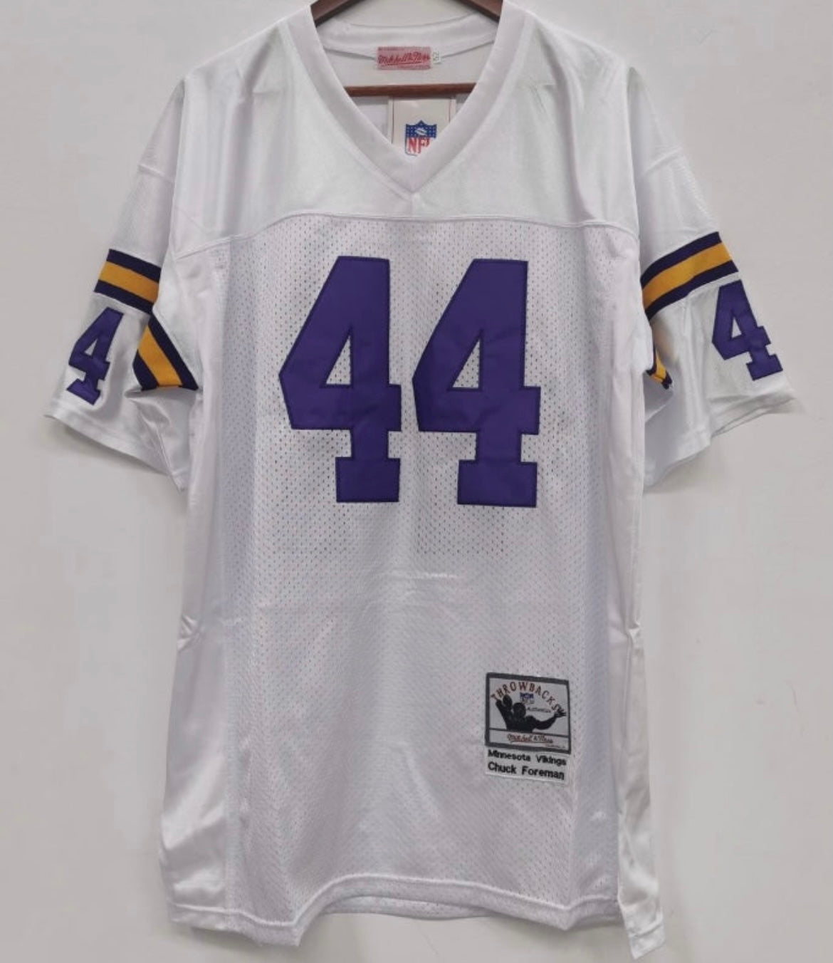 Chuck Foreman Minnesota Vikings Jersey Mitchell & Ness WHITE product image 2
