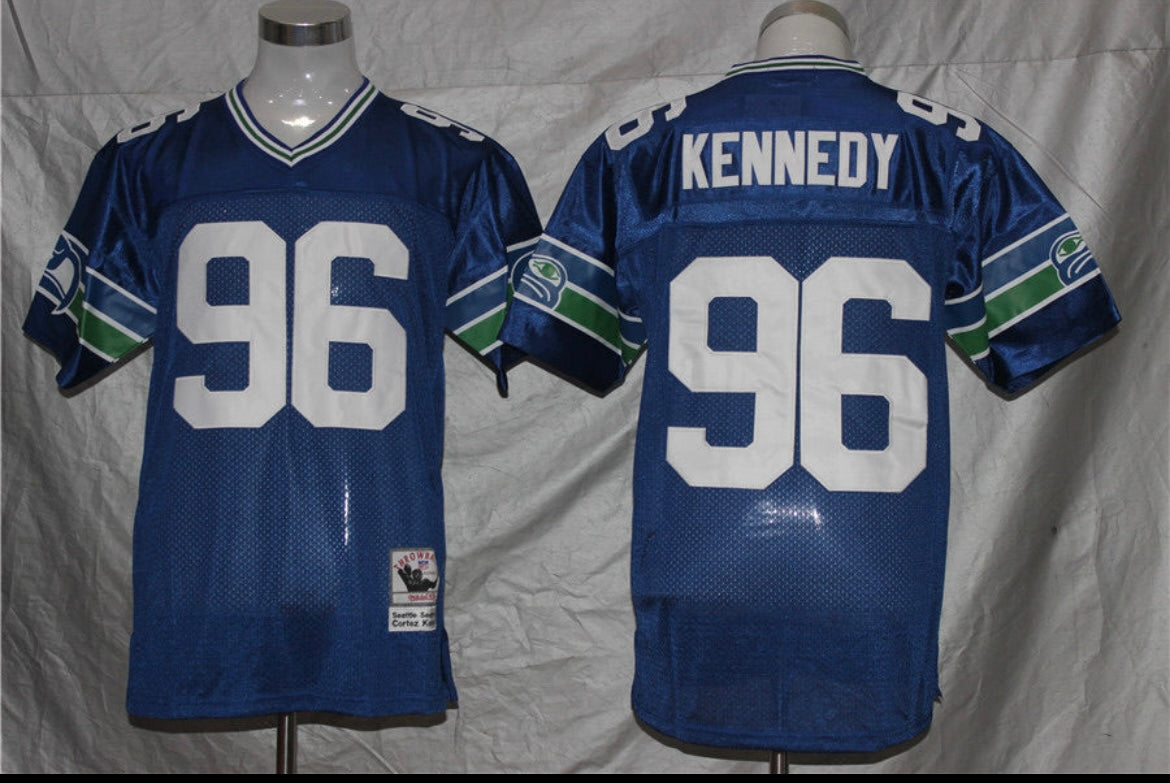Cortez Kennedy Seattle Seahawks Jersey Mitchell & Ness Blue product image 1