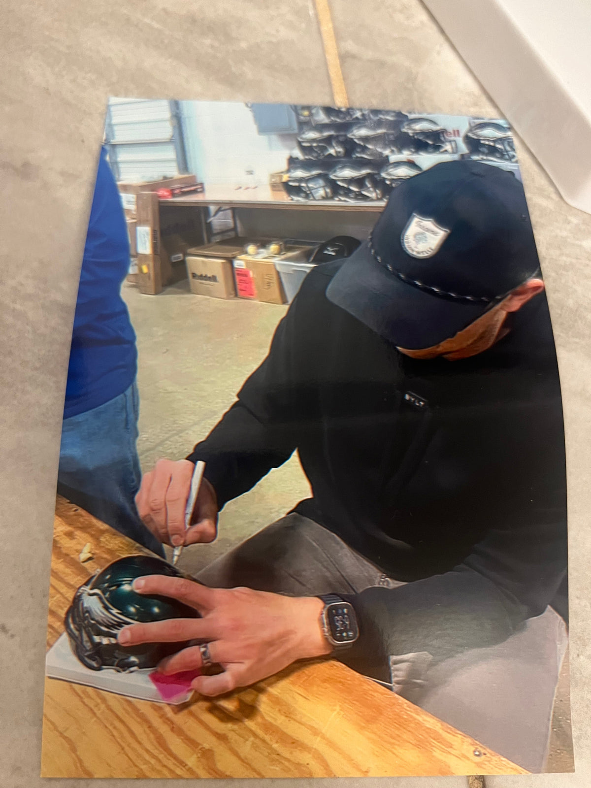 Nick Foles Autographed Philadelphia Eagles Mini Helmet with product image 4