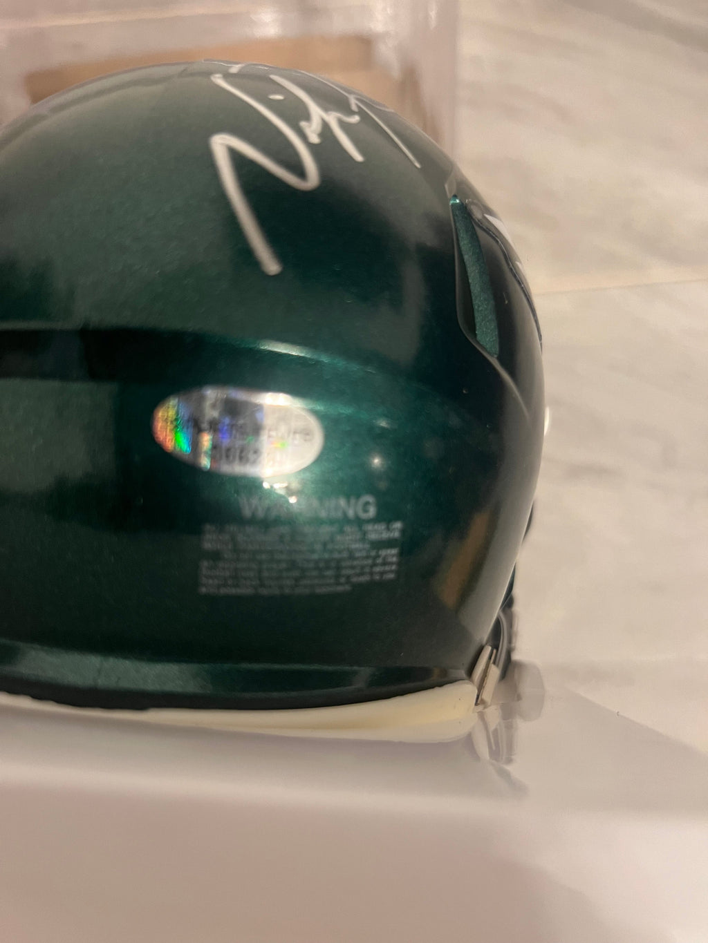 Nick Foles Autographed Philadelphia Eagles Mini Helmet with product image 6
