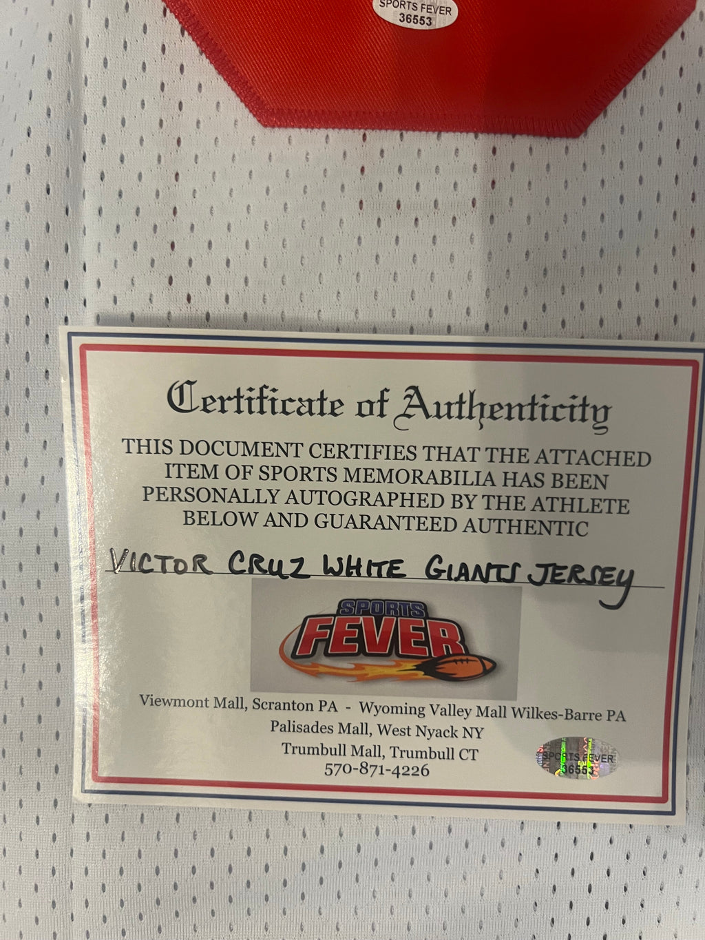 Víctor Cruz New York Giants autographed Mitchell & Ness NFL product image 3