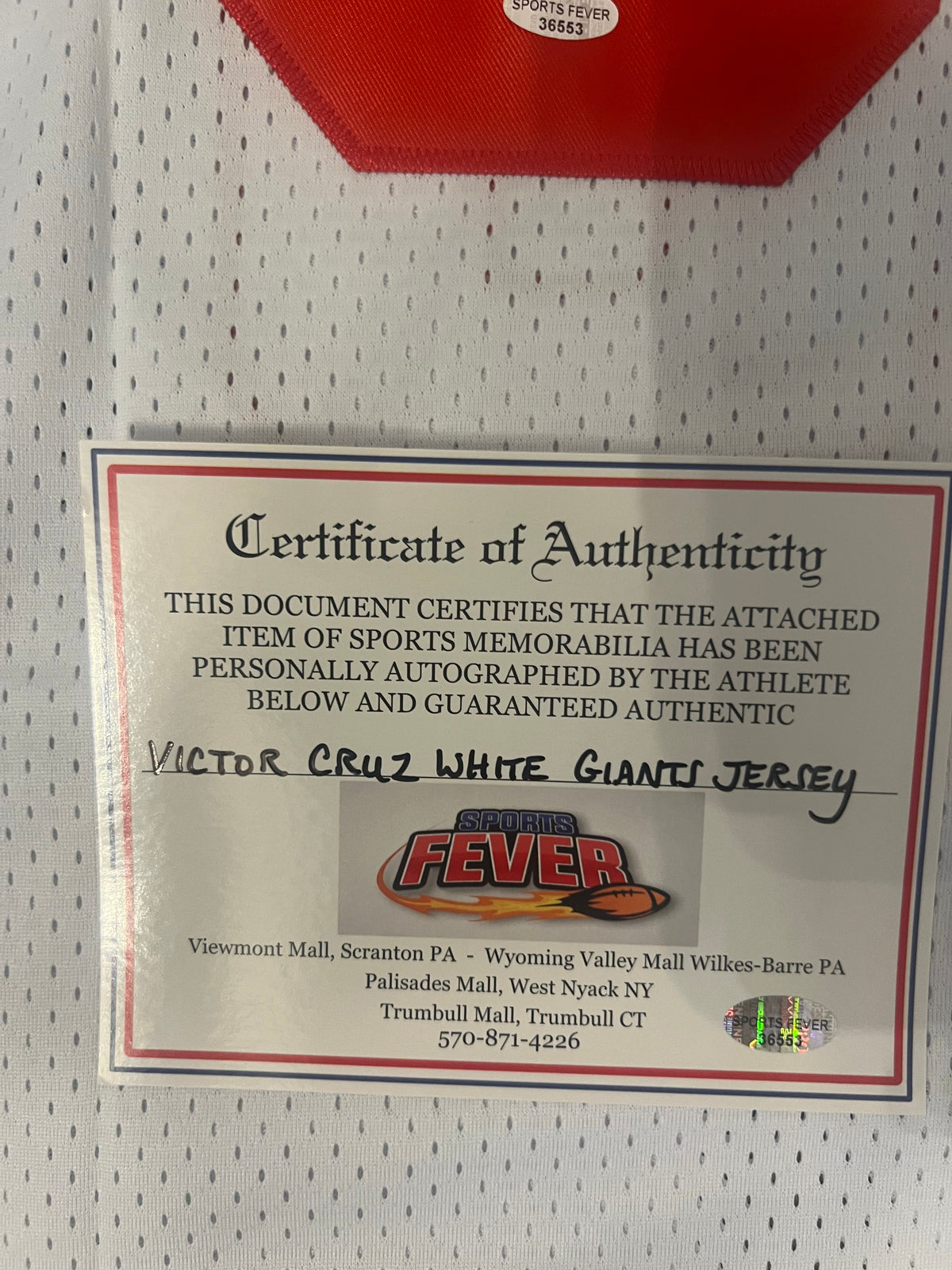 Víctor Cruz New York Giants autographed Mitchell & Ness NFL product image 3