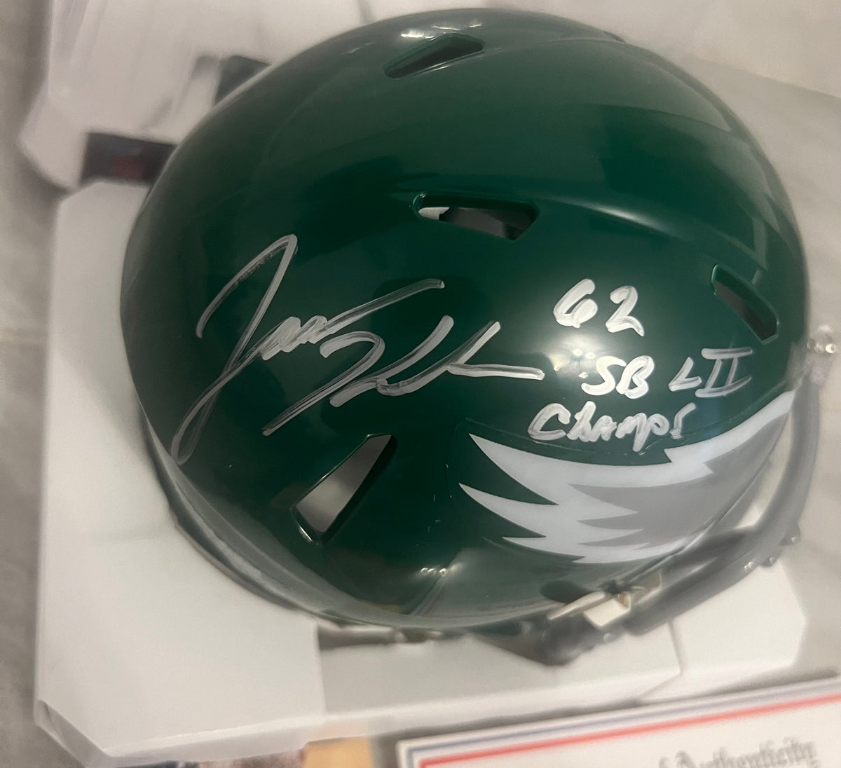 Jason Kelce Autographed Philadelphia Eagles Kelly Green product image 2
