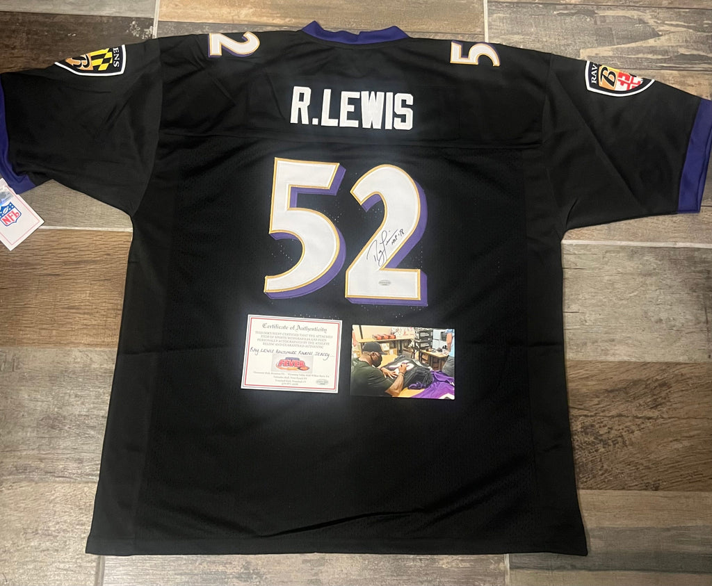 Ray Lewis autographed Baltimore Ravens jersey COA & Photo product image 1