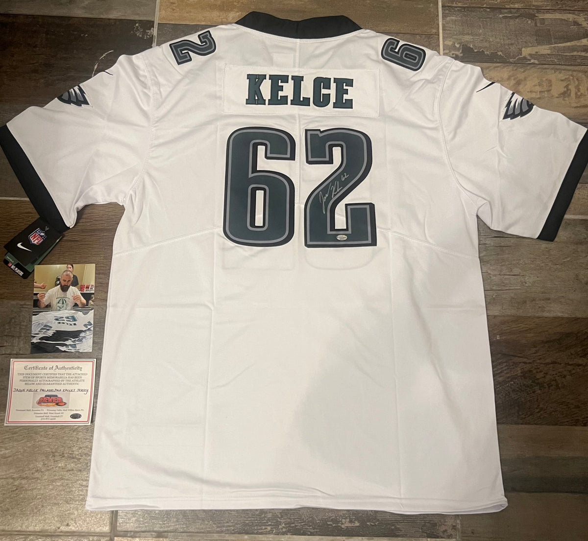 Jason Kelce autographed Philadelphia Eagles jersey COA & product image 1