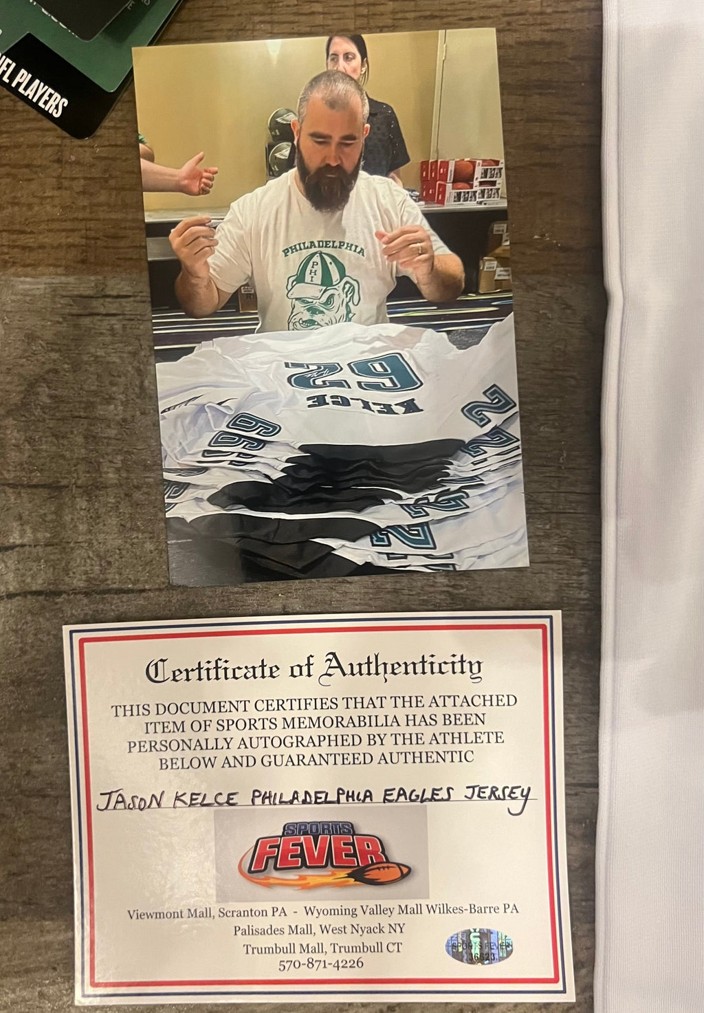 Jason Kelce autographed Philadelphia Eagles jersey COA & product image 3
