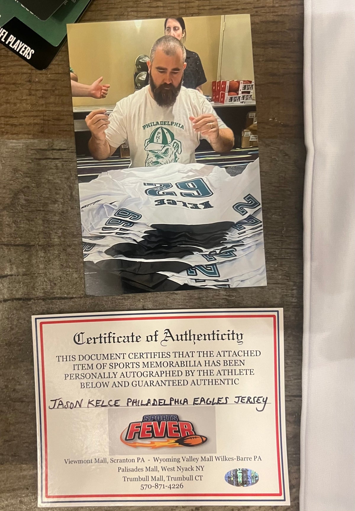 Jason Kelce autographed Philadelphia Eagles jersey COA & product image 3