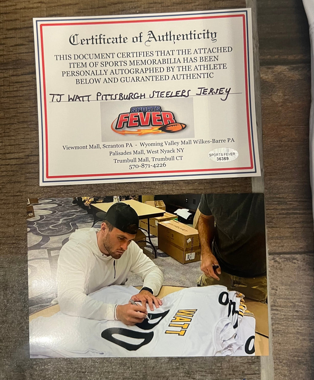 T.J. Watt autographed Pittsburgh Steelers jersey COA & product image 3