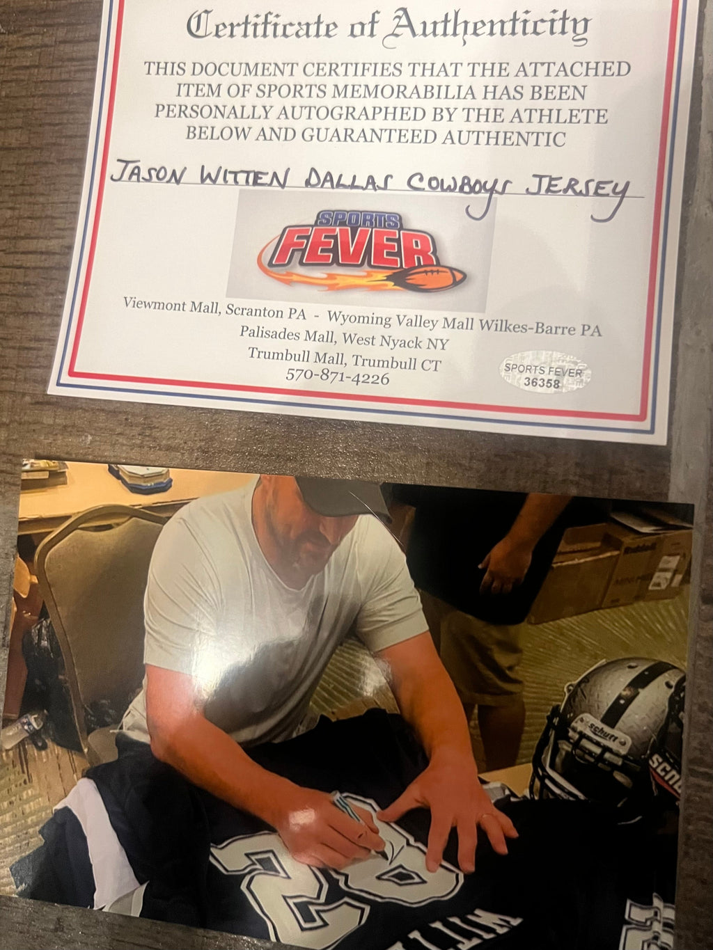 Jason Witten autographed Dallas Cowboys jersey COA & Photo product image 3