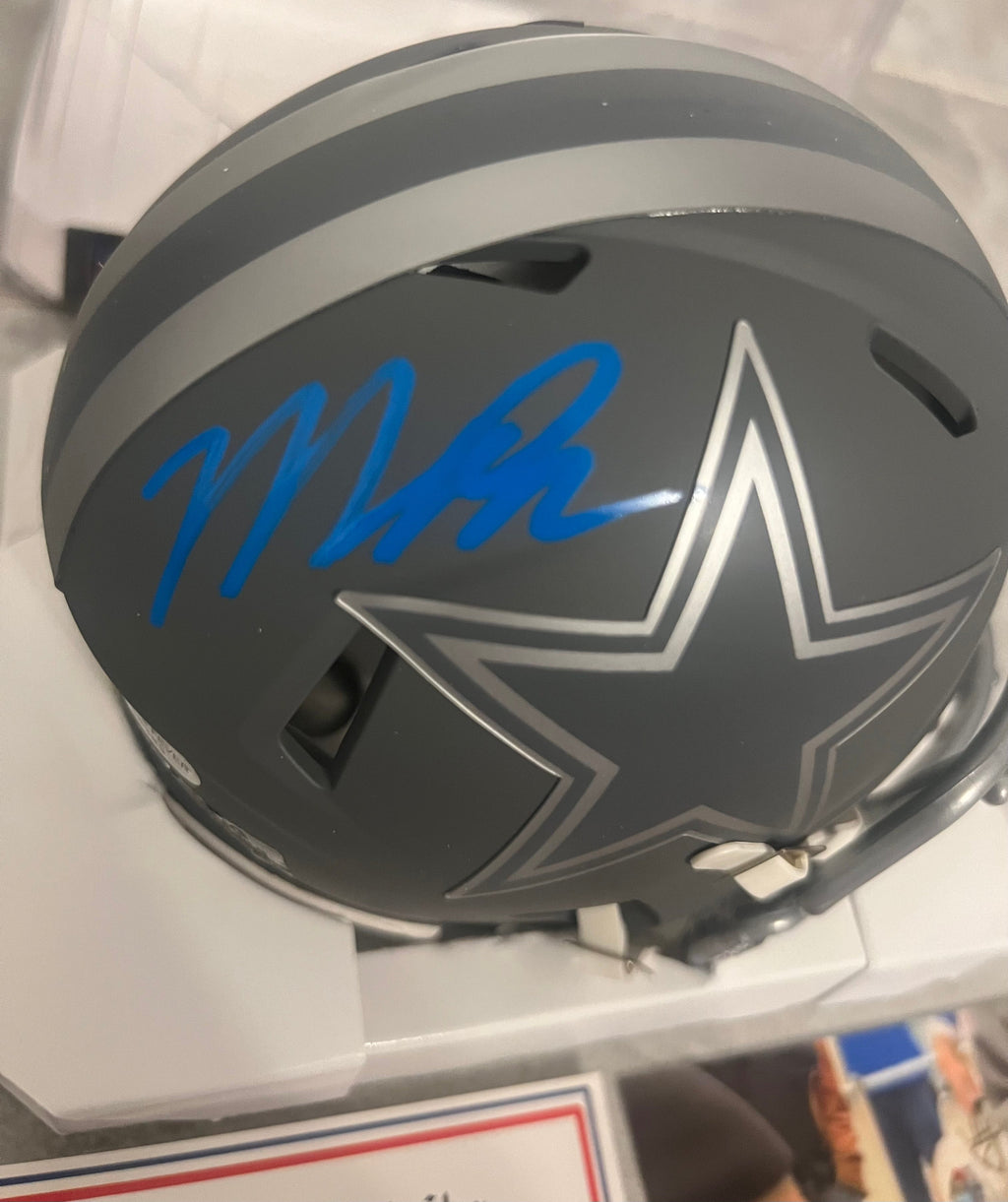 Micah Parsons Autographed Dallas Cowboys slate Mini Helmet product image 2