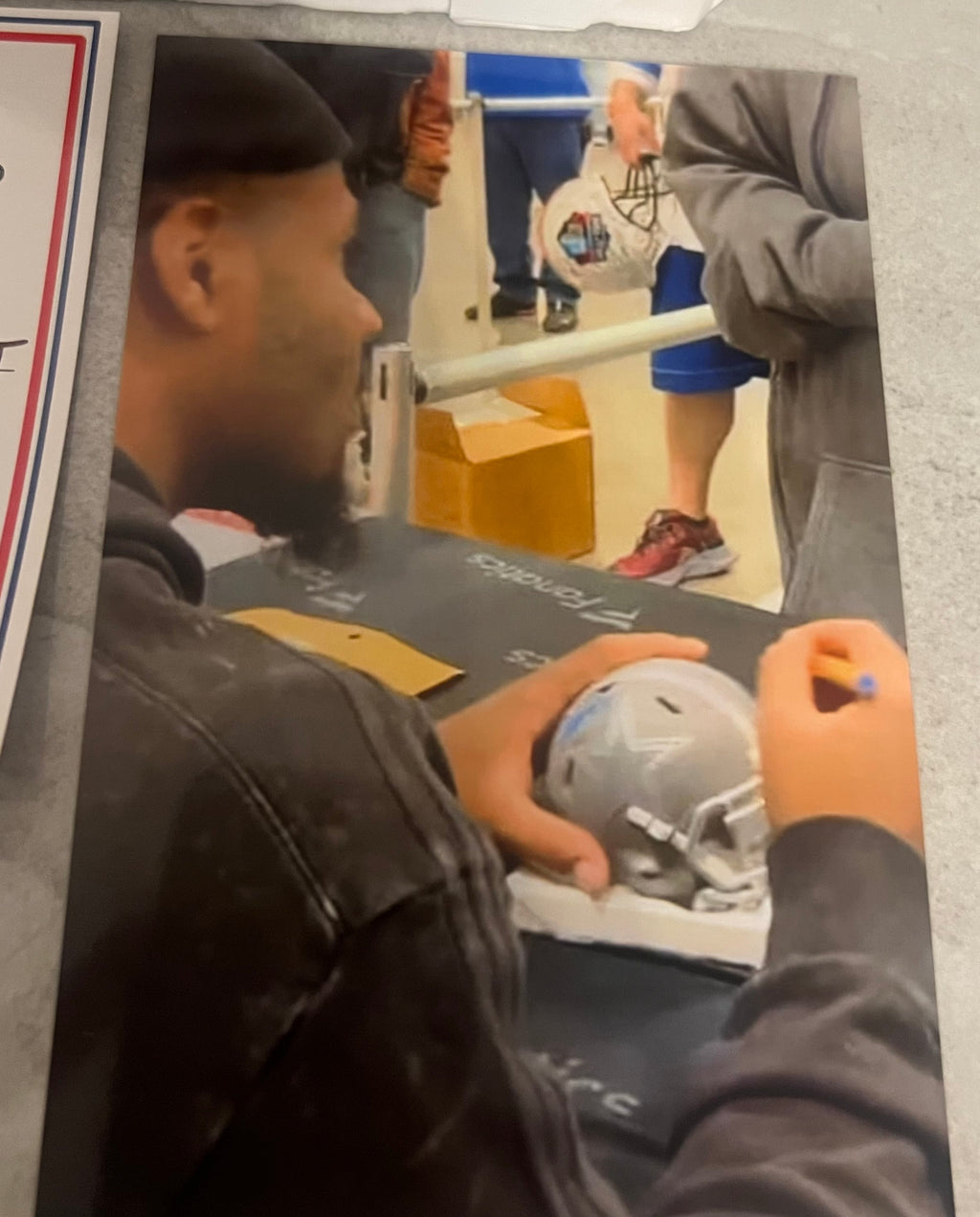 Micah Parsons Autographed Dallas Cowboys slate Mini Helmet product image 3