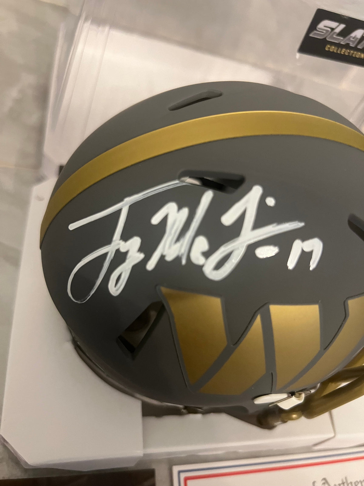Terry McLaurin Autographed Washington Commanders Slate Mini product image 1
