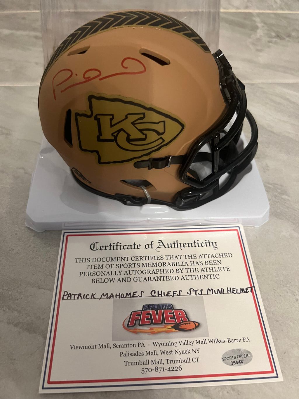 Patrick Mahomes Autographed Kansas City Chiefs Salute to product image 1