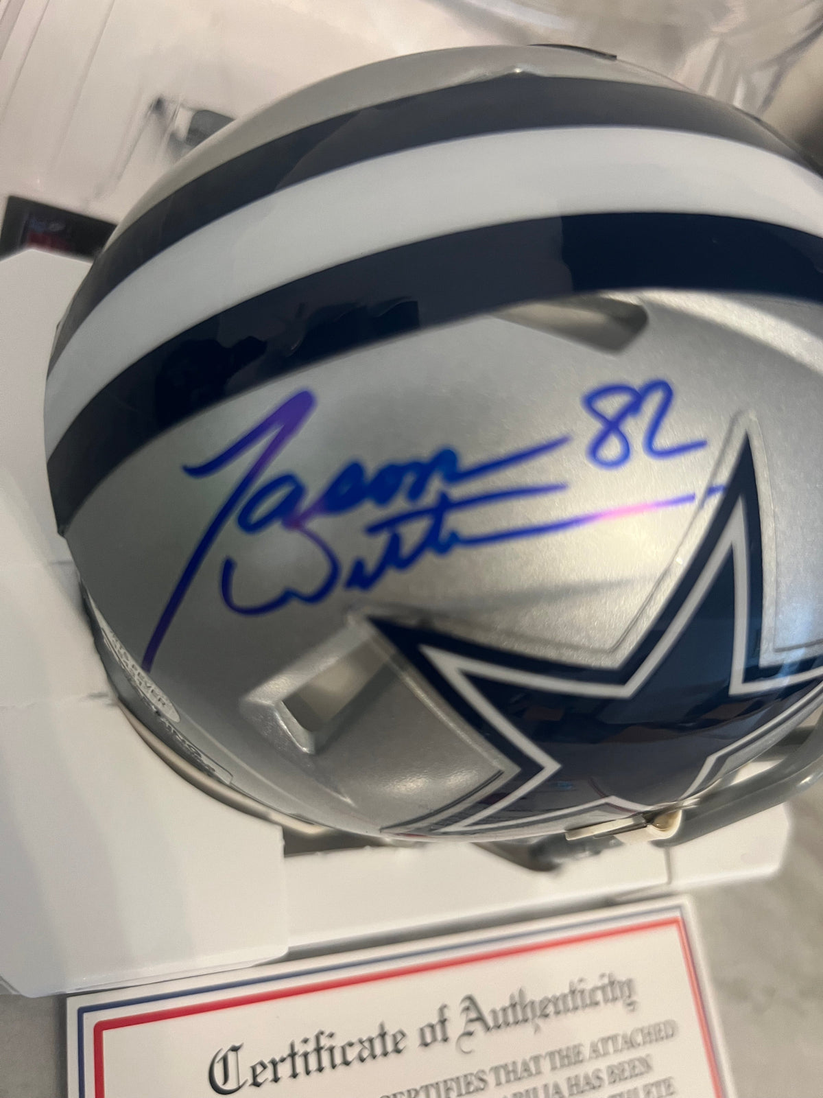 Jason Witten Autographed Dallas Cowboys Mini Helmet with COA product image 2