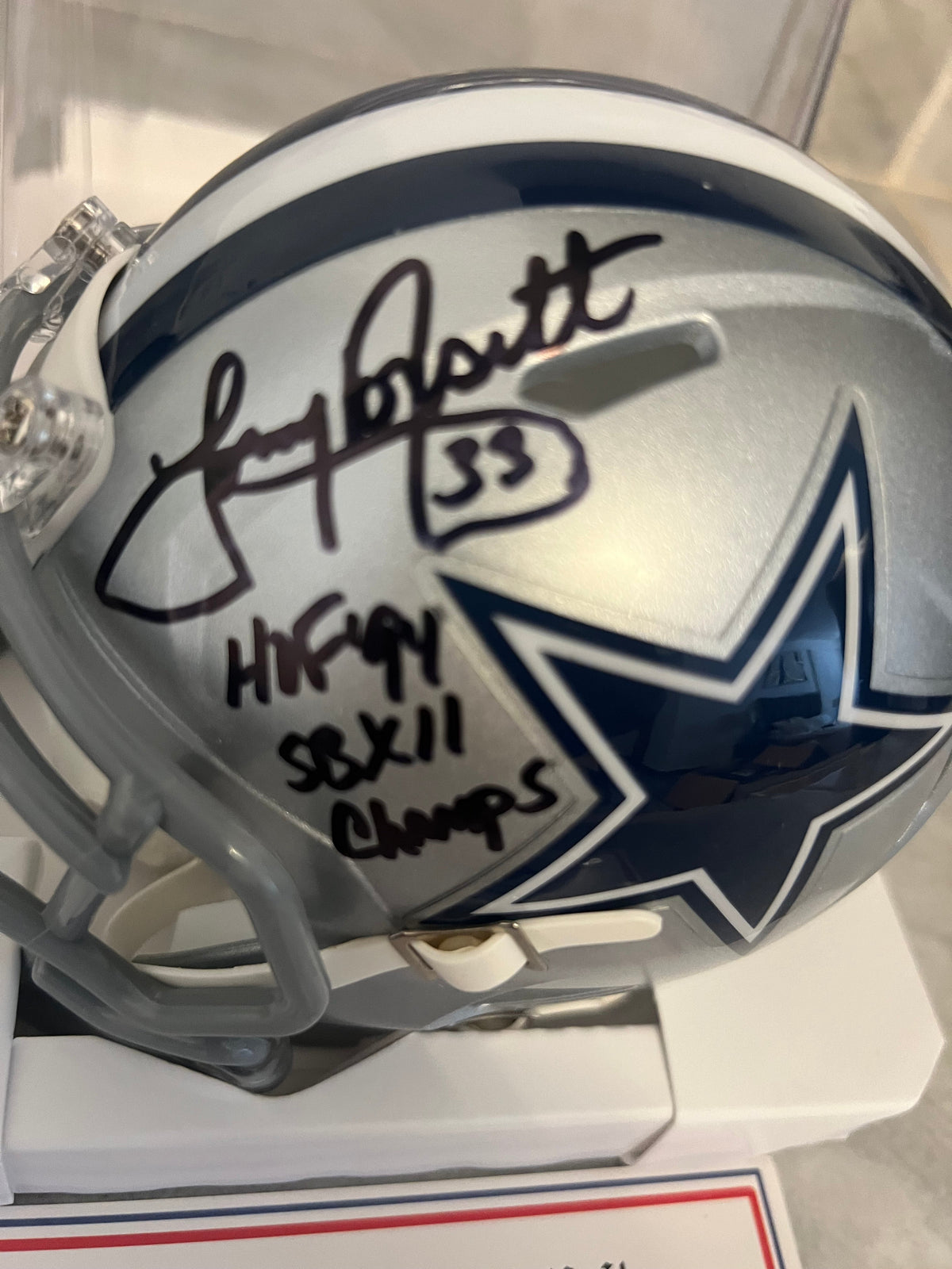 Tony Dorsett Autographed Dallas Cowboys Mini Helmet with COA product image 3