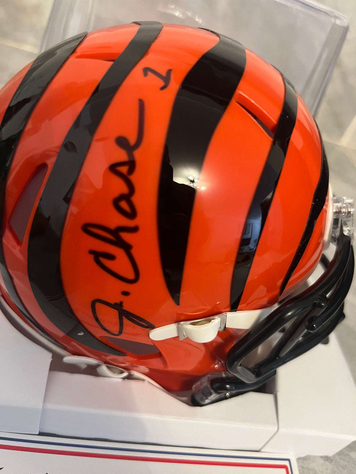 Ja’Marr Chase Autographed Cincinnati Bengals Mini Helmet product image 2
