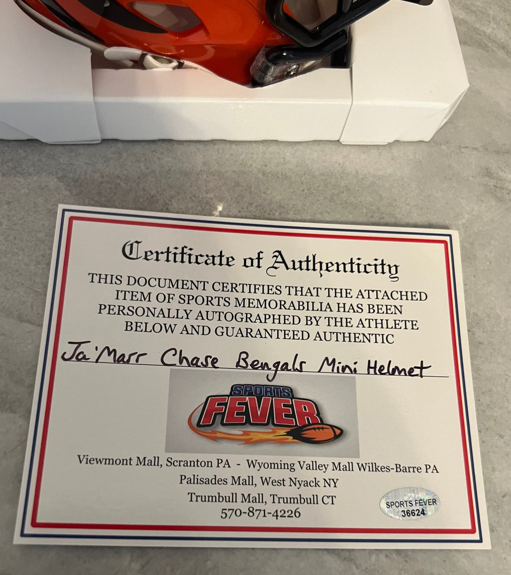 Ja’Marr Chase Autographed Cincinnati Bengals Mini Helmet product image 3
