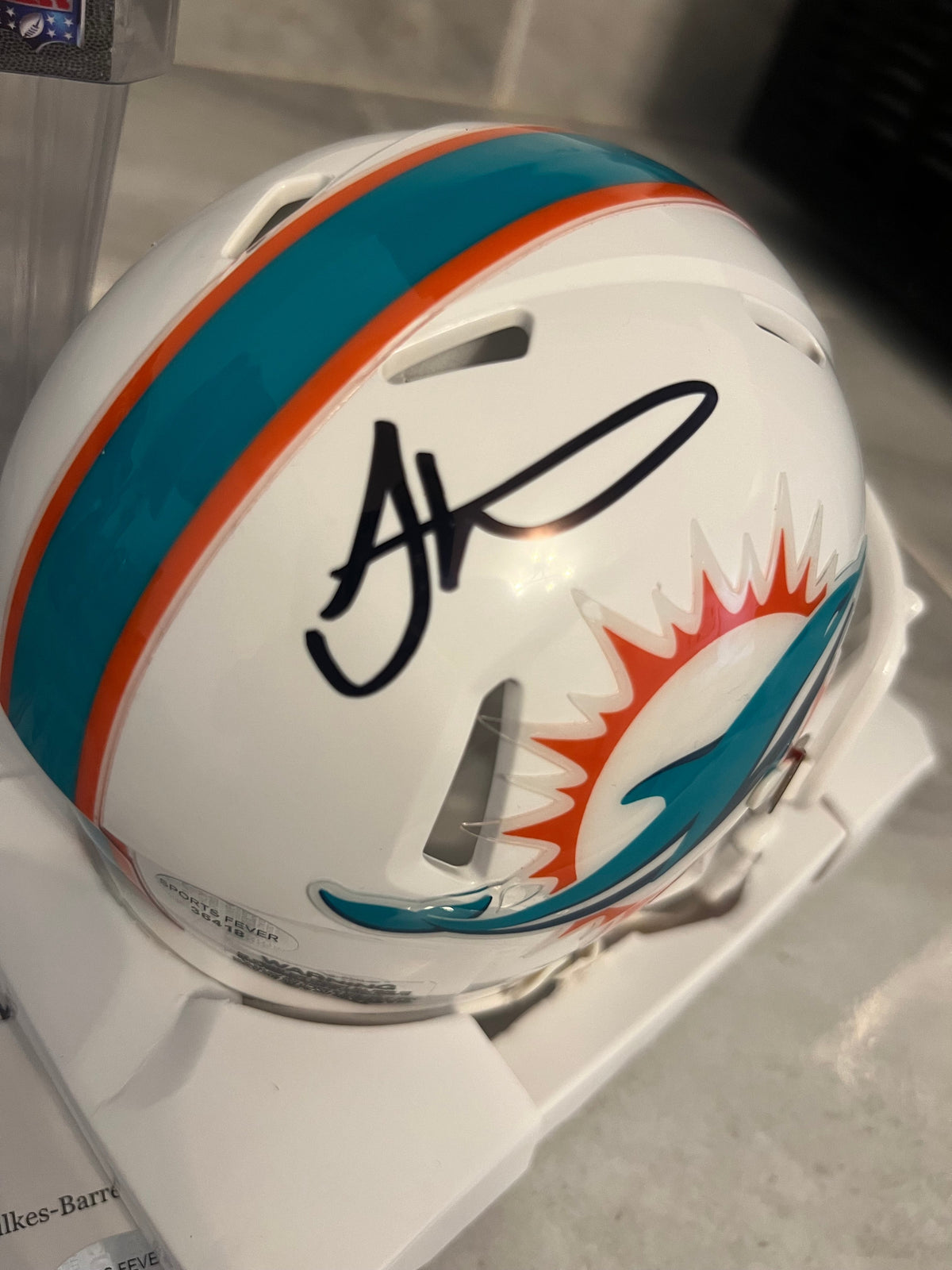 Tyreek Hill Autographed Miami Dolphins Mini Helmet with COA product image 2