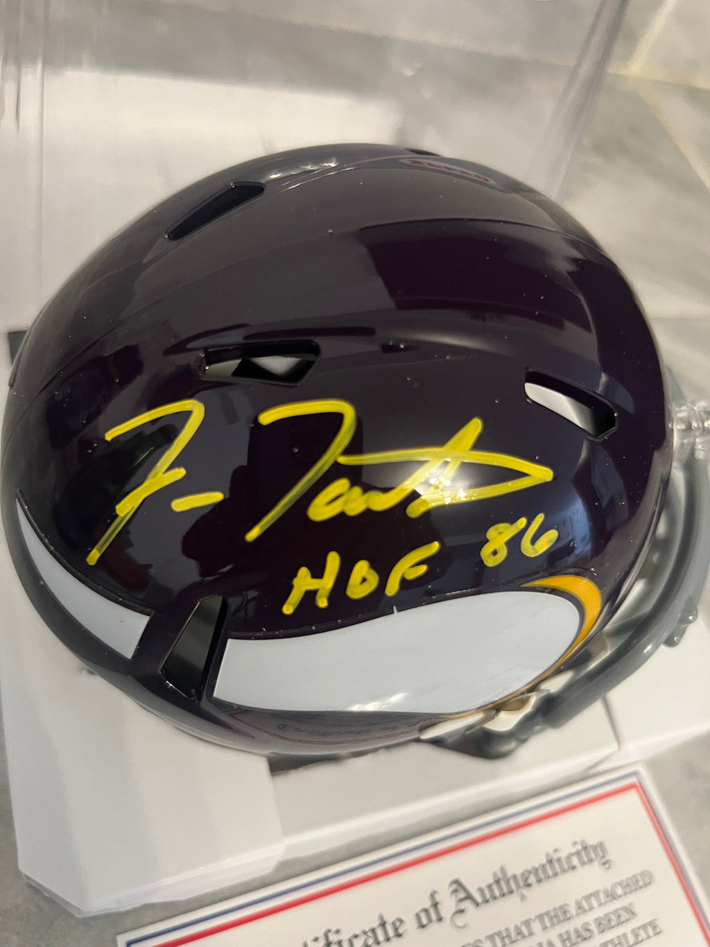 Fran Tarkenton Autographed Minnesota Vikings Mini Helmet product image 2